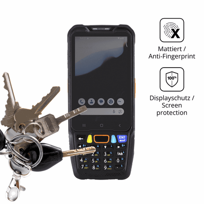 dipos Displayschutz für pointmobile pm68, mattierte Oberfläche, Blickschutzfilter und perfekter Passform