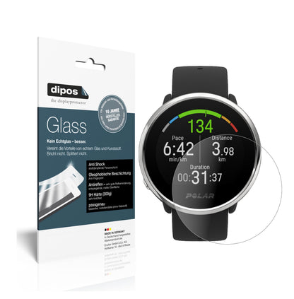 Matte Displayschutzfolie von dipos passend für Polar Ignite, 9H kratzfest und blasenfrei montiert