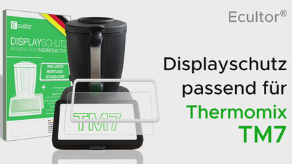 Hybridglas Displayschutzfolie passend für Thermomix TM7 inkl. Montage-Rahmen
