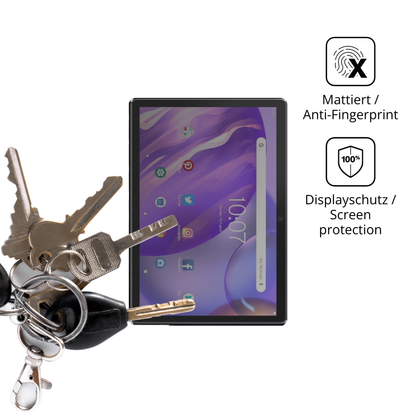 dipos Displayschutz für pritomm10 tab 10 plus, mattierte Oberfläche, Blickschutzfilter und perfekter Passform