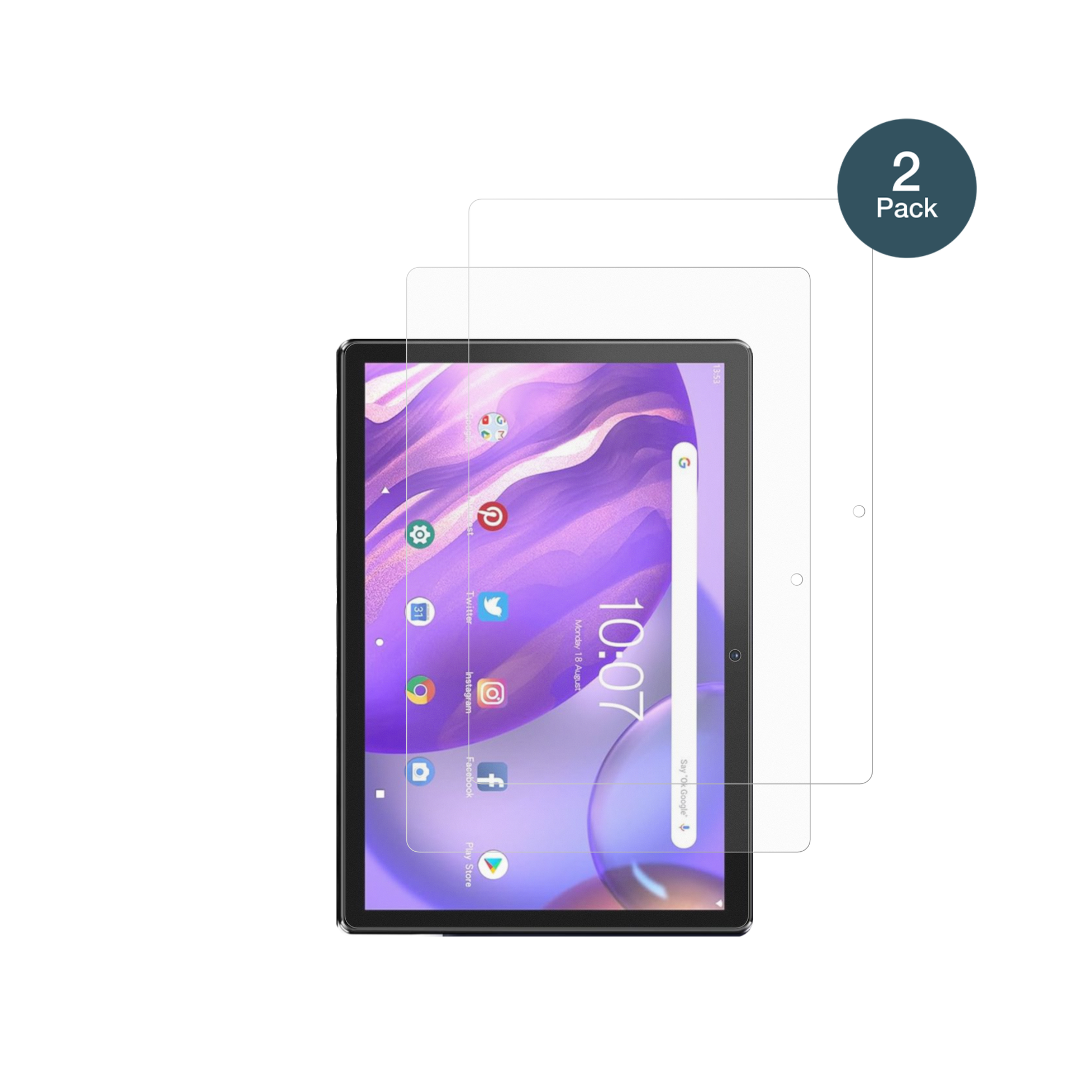 pritomm10 tab 10 plus mit aufgebrachter dipos Panzerfolie, die lästige Fingerabdrücke minimiert