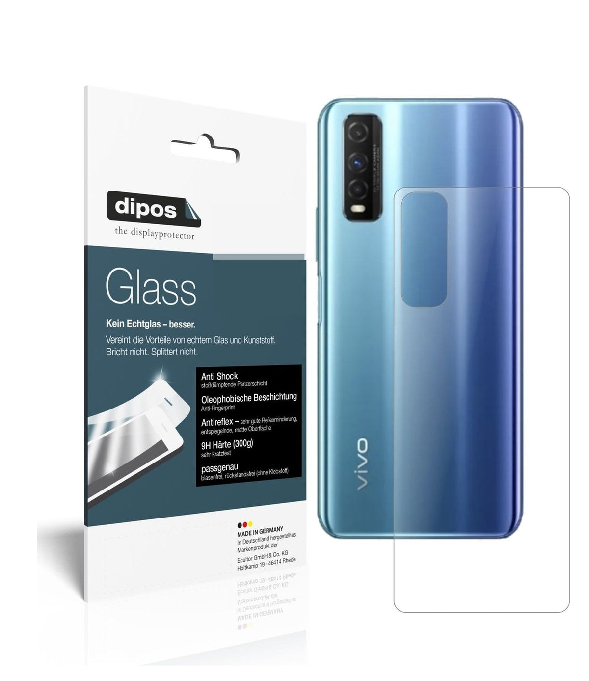 9H Matte Back Protector for vivo Y50t – Anti-Glare, Shatterproof | dipos