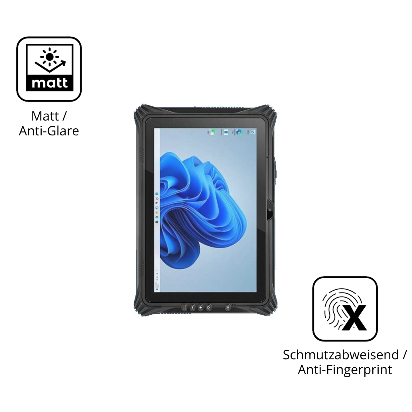 9H Hartbeschichtete, flexible Folie passend zugeschnitten für pulijazrugged tablet