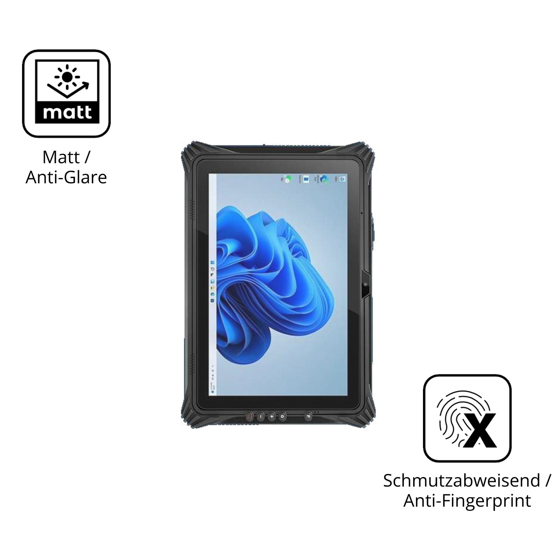 9H Hartbeschichtete, flexible Folie passend zugeschnitten für pulijazrugged tablet