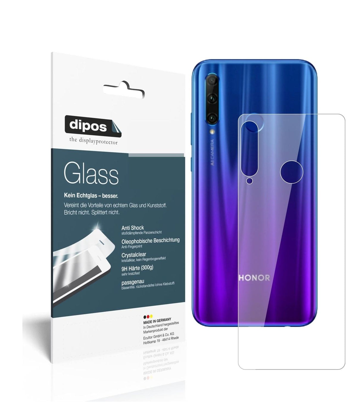 Screen Protector for I Honor 20i back I Flexible Glass I Film I 9H I dipos