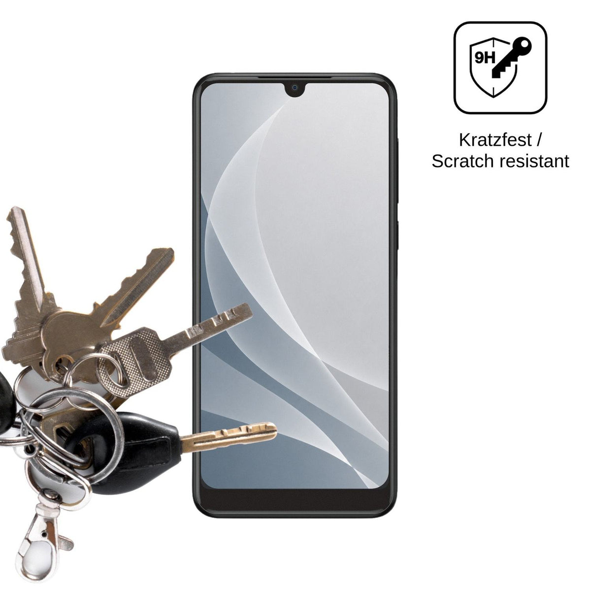 2x Screen Protector for Qilive Smartphone Q3 matte Flexible Glass 9H dipos