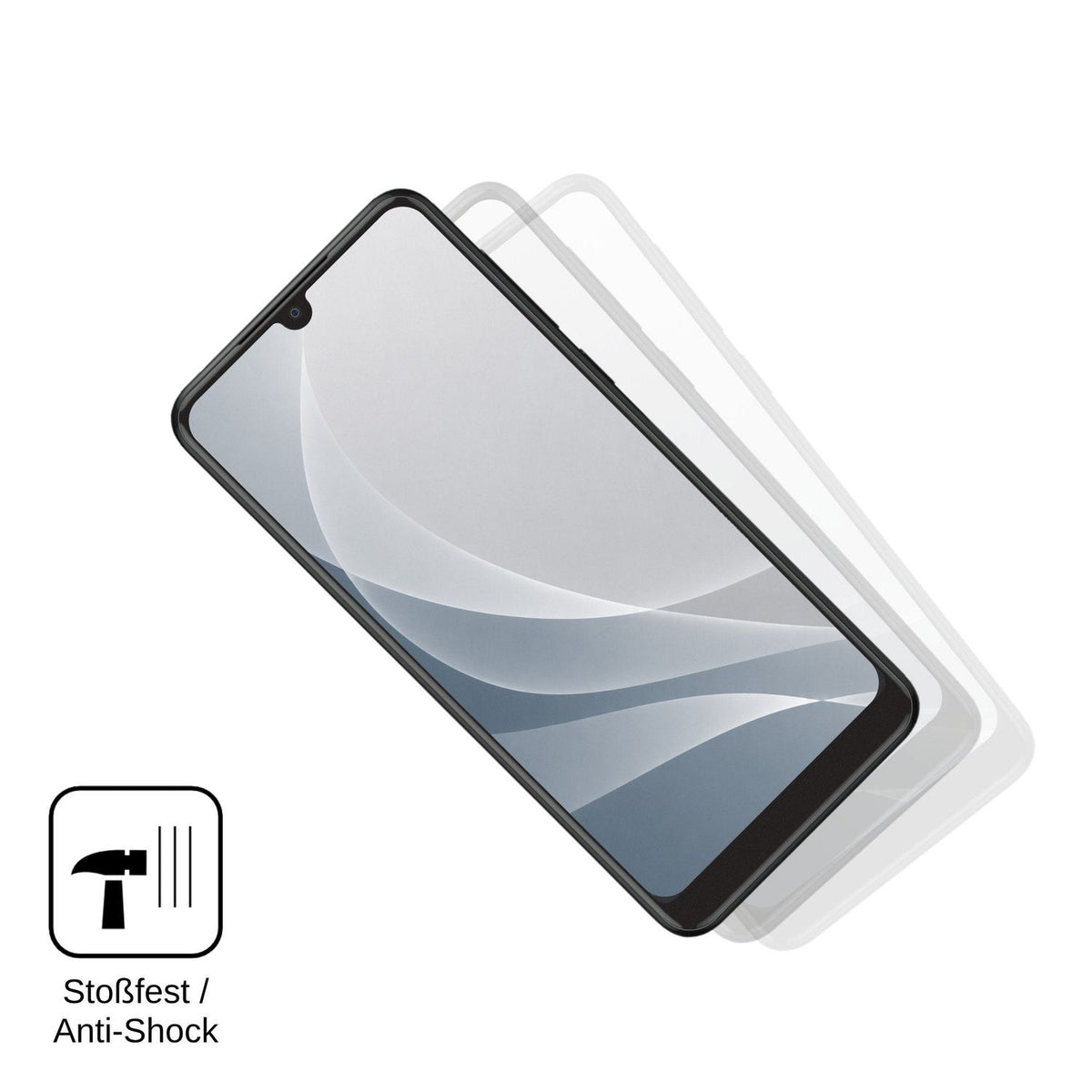 2x Screen Protector for Qilive Smartphone Q3 matte Flexible Glass 9H dipos