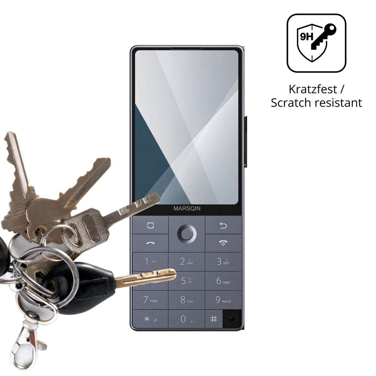 dipos Displayschutz für Qin F25, transparente Oberfläche, perfekte Passform auch für die Rundungen