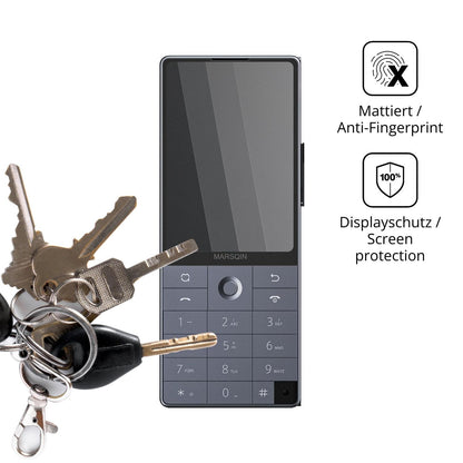 dipos Displayschutz für Qin F25, mattierte Oberfläche, Blickschutzfilter und perfekter Passform