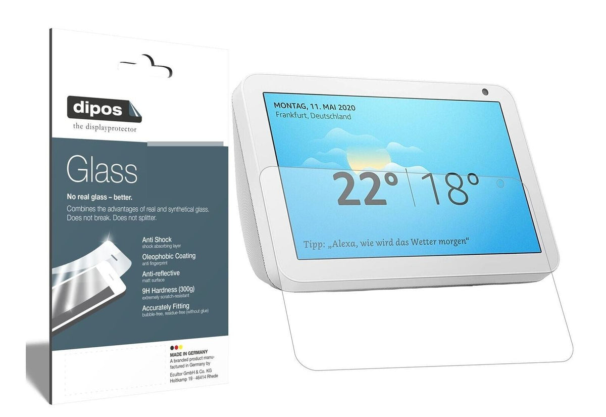 Screen Protector for I Amazon Echo Show 8 1.Gen (2018) I Film I 9H I dipos