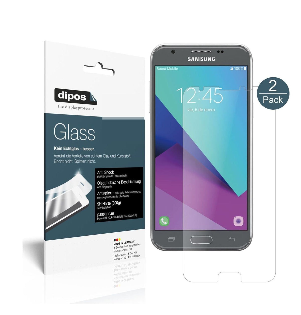 1x 9H Matte Screen Protector for Samsung Galaxy J3 2017 Tempered Glass