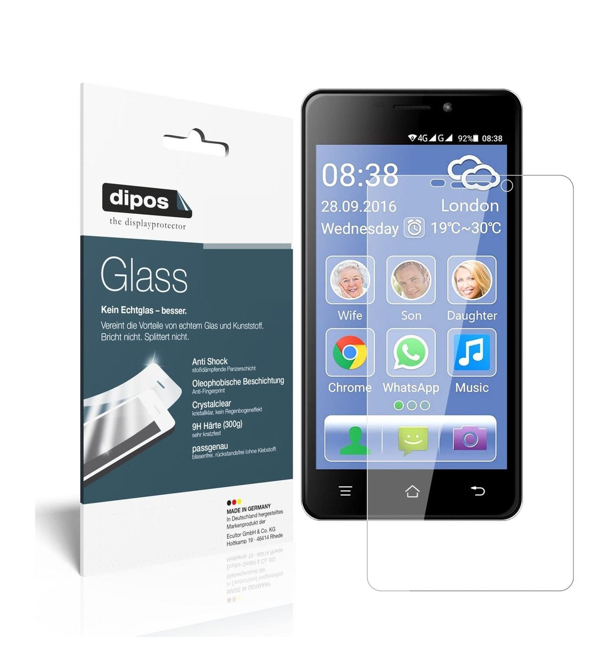 Screen Protector for I Switel eSmart M2 I Flexible Glass I Film I 9H I dipos