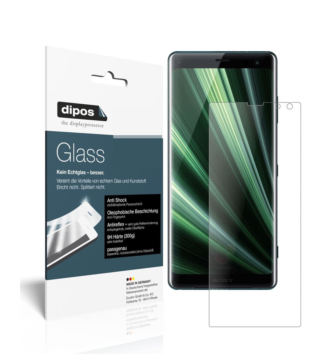 1x 9H Matte Screen Protector for Sony Xperia XZ3 Tempered Glass