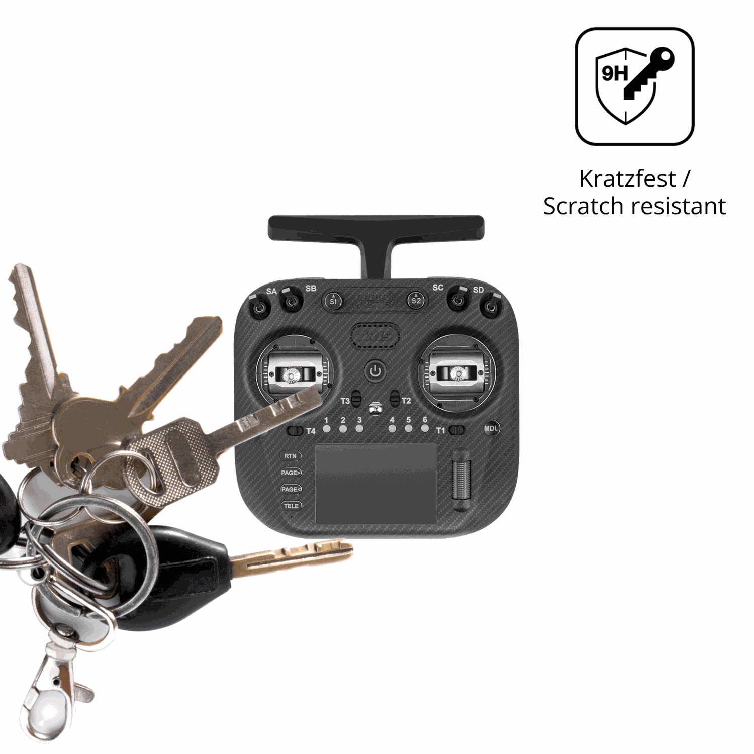 dipos Displayschutz für Radiomaster TX15, mattierte Oberfläche, robuste Festigkeit und perfekte Passform