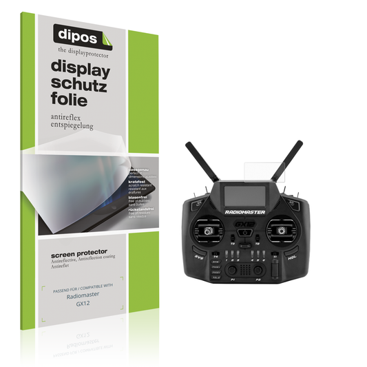Matte Displayschutzfolie von dipos passend für radiomastergx12, präziser Zuschnitt und blasenfrei montiert