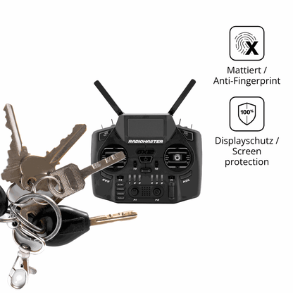 dipos Displayschutz für radiomastergx12, mattierte Oberfläche, Blickschutzfilter und perfekter Passform