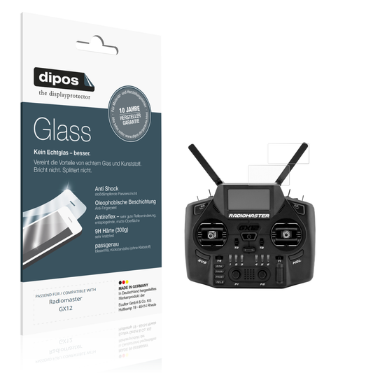 Matte Displayschutzfolie von dipos passend für radiomastergx12, 9H kratzfest und blasenfrei montiert