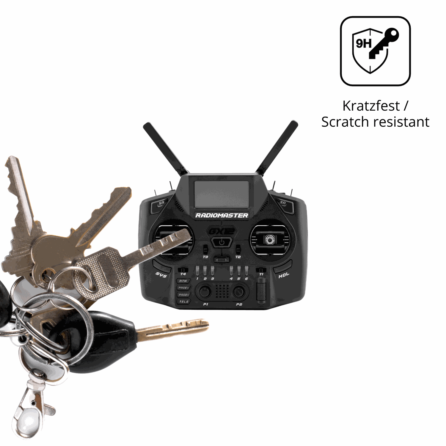 dipos Displayschutz für radiomastergx12, mattierte Oberfläche, robuste Festigkeit und perfekte Passform