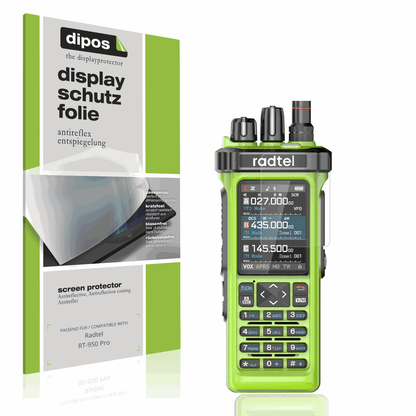Matte Displayschutzfolie von dipos passend für radtelrt-950 pro, präziser Zuschnitt und blasenfrei montiert