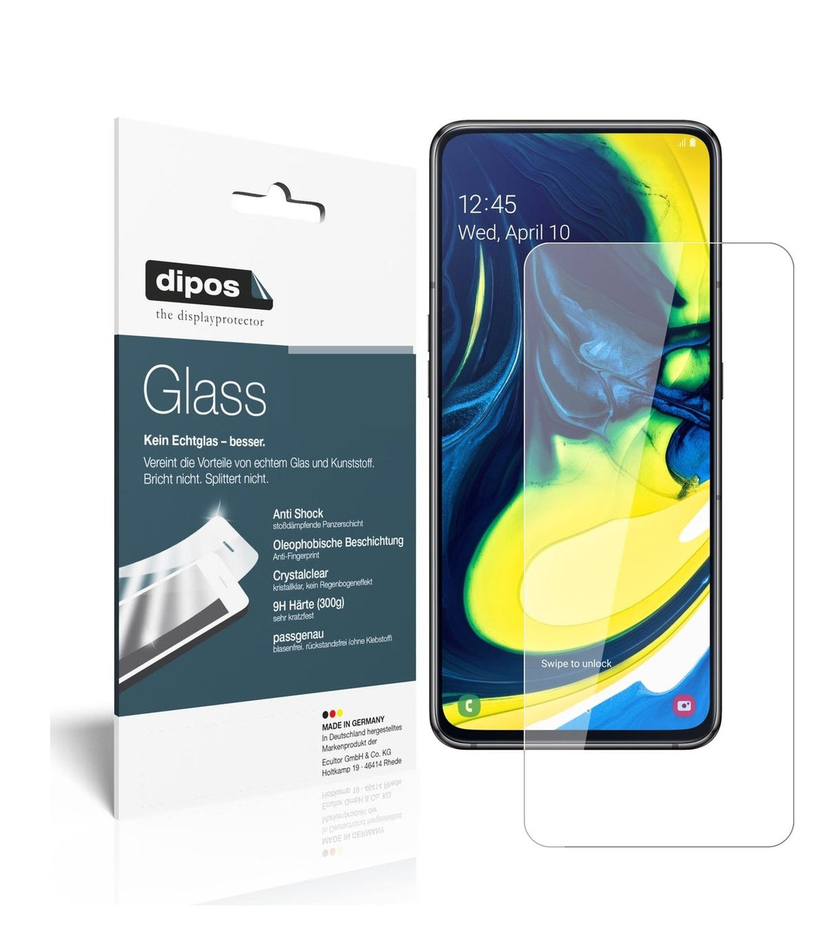 dipos 1x 9H Clear Screen Protector for Samsung Galaxy A80