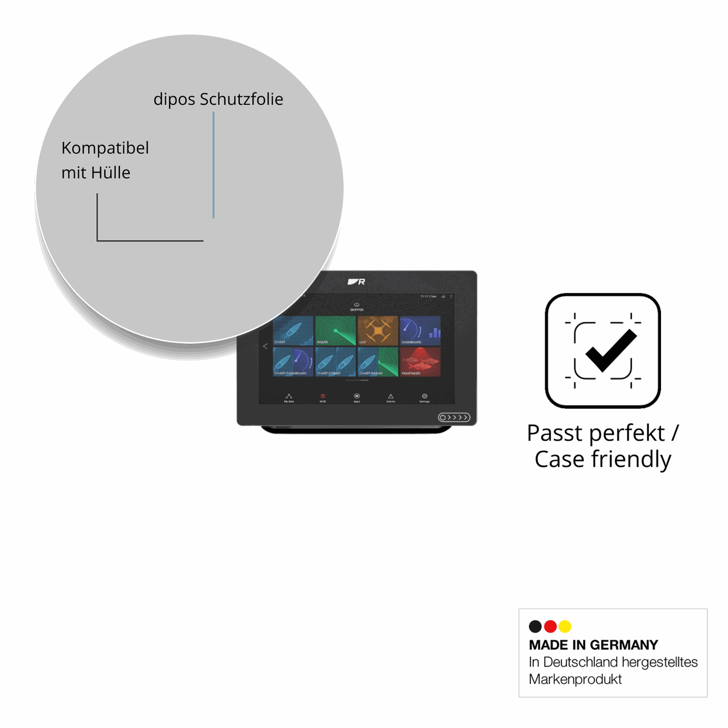 2x Screen Protector for Raymarine Axiom+ 9 Protection Anti Glare dipos