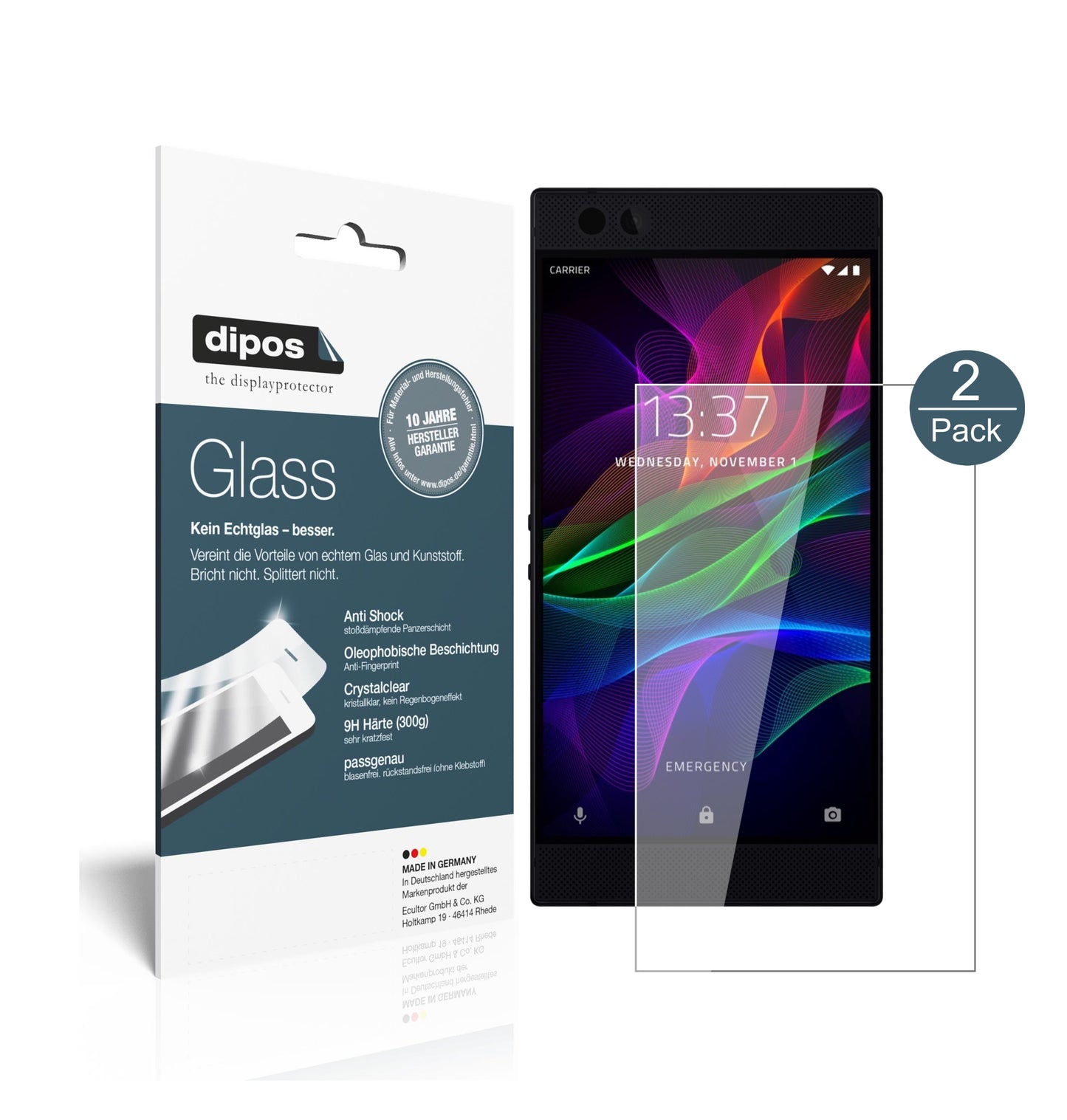 Perfekte Passform und ultimative Qualität: Unser 9H Panzerglas bietet Schutz für Razer-Phone