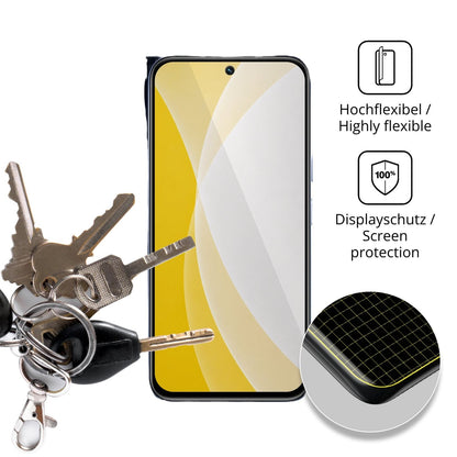 dipos Displayschutz für Realme 15x, transparente Oberfläche, geringe Dicke und perfekte Passform