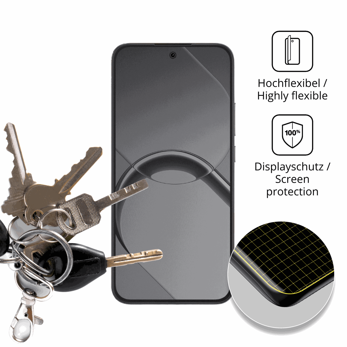 dipos Displayschutz f�r Realme 16, mit Blickschutzfilter und perfekter Passform auch f�r die Rundungen