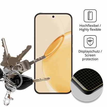 dipos Displayschutz für Realme 16 Pro Plus 5G, transparente Oberfläche, perfekte Passform auch für die Rundungen