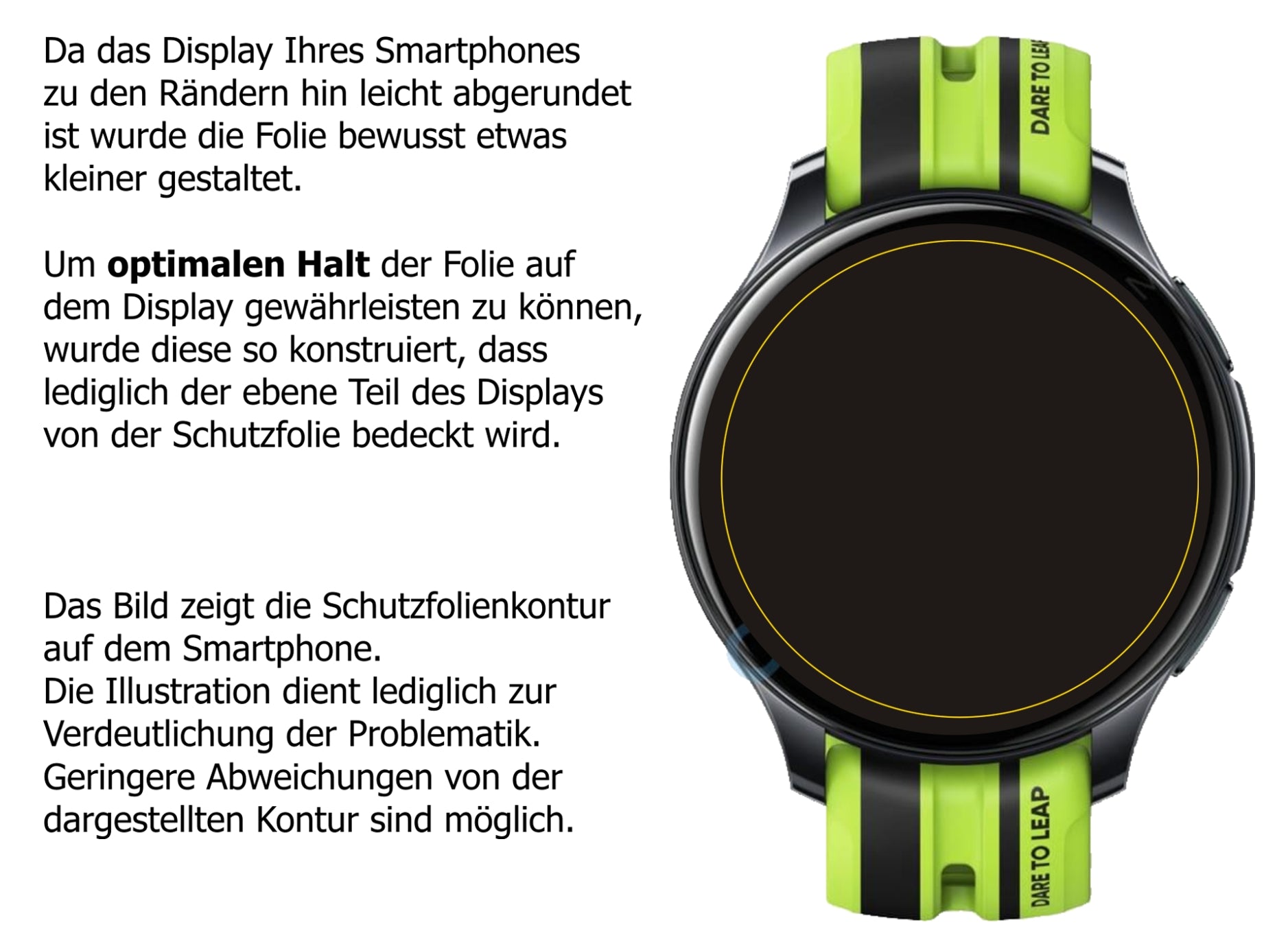 dipos Displayschutz für Realme Watch T1, mattierte Oberfläche, robuste Festigkeit und perfekte Passform