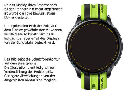 dipos Displayschutz für Realme Watch T1, mattierte Oberfläche, robuste Festigkeit und perfekte Passform