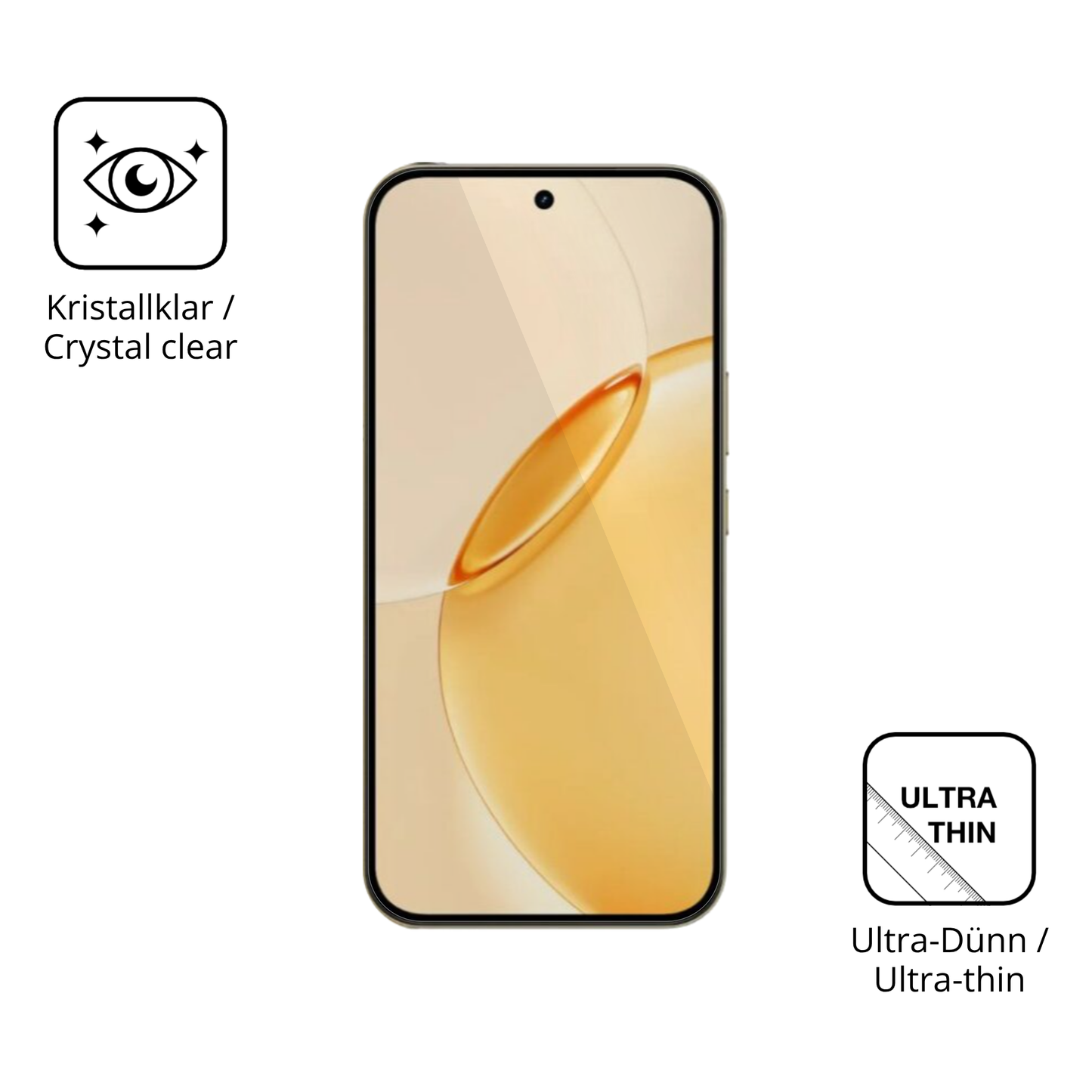 Dünne und klare Folie passend zugeschnitten für Realme 16 Pro 5G
