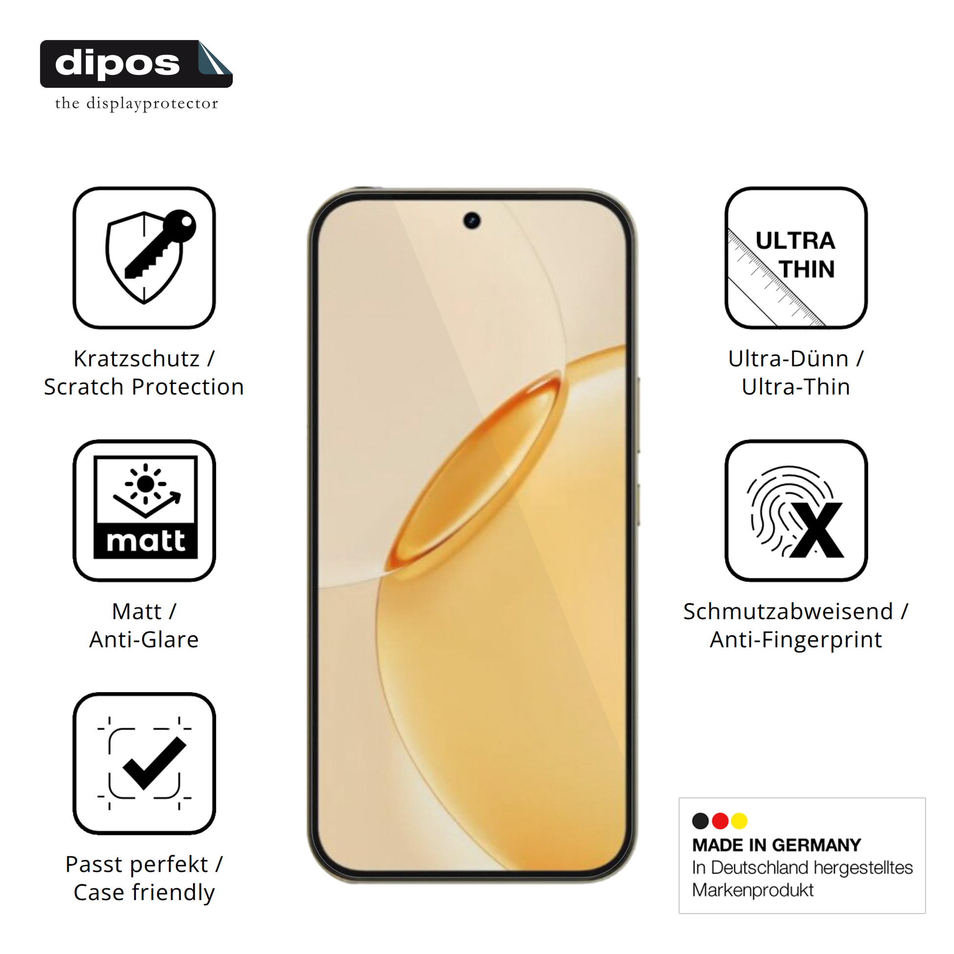 Displayschutz hergestellt in Deutschland, höchste Qualität made in Germany