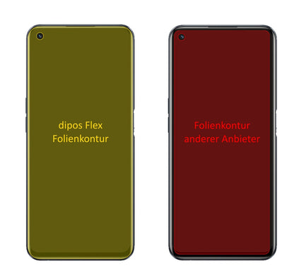 3x Screen Protector for Realme 9i Protective Film covers 100% dipos Flex