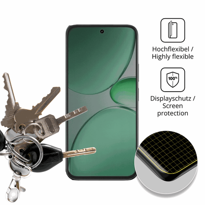 dipos Displayschutz für realmec85 5g, mit Blickschutzfilter und perfekter Passform auch für die Rundungen