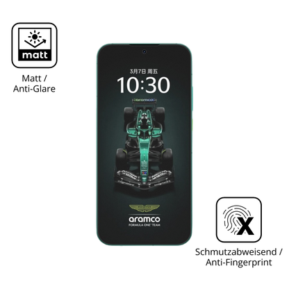 Dünne und entspiegelnde Folie passend zugeschnitten für realmegt8 pro aston martin