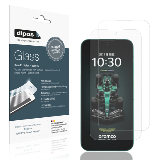 Matte Displayschutzfolie von dipos passend für realmegt8 pro aston martin, 9H kratzfest und blasenfrei montiert