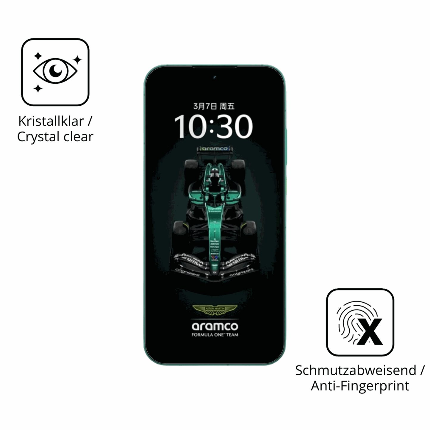 Flexible TPU-Folie passend zugeschnitten für realmegt8 pro aston martin, vollständige Abdeckung
