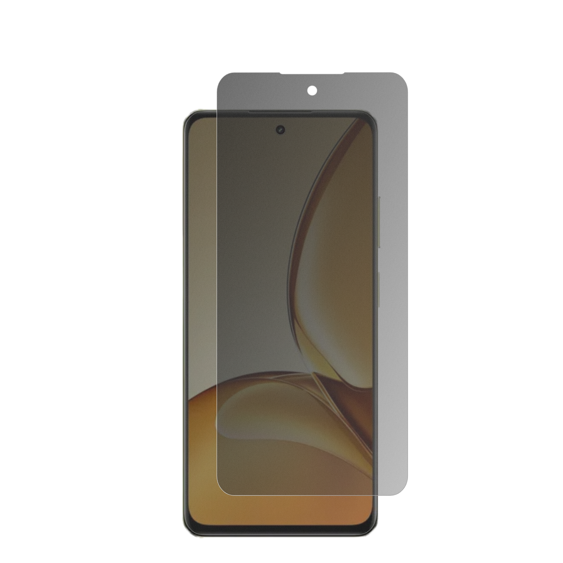 RealmeNarzo 90 5G mit aufgebrachter dipos Flex Schutzfolie, die seitliche Einblicke blockiert