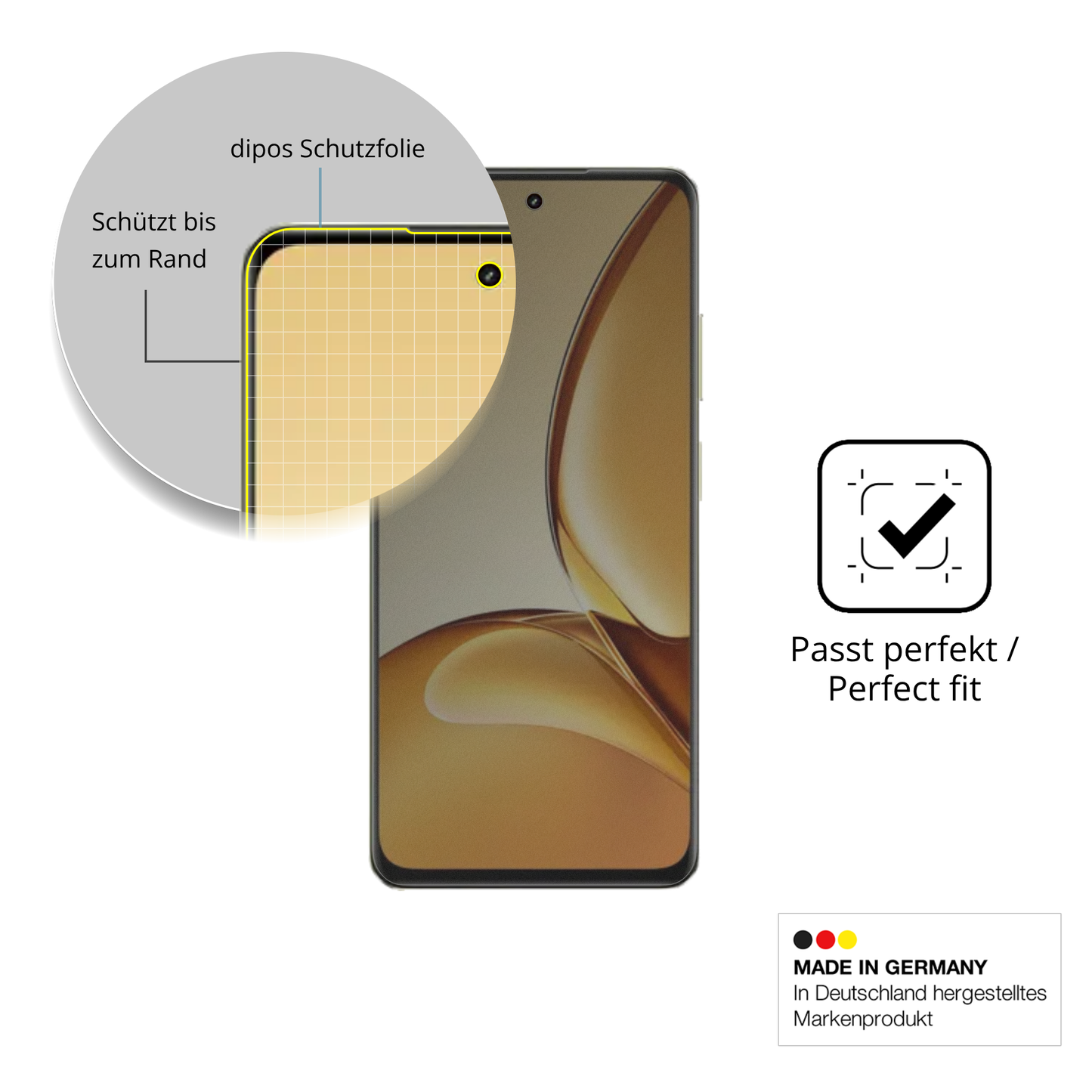 Schutz gegen Kratzer auf dem Realme Narzo 90 5G Glas durch Schlüssel, Stöße gegen die Tischkante oder Stürze