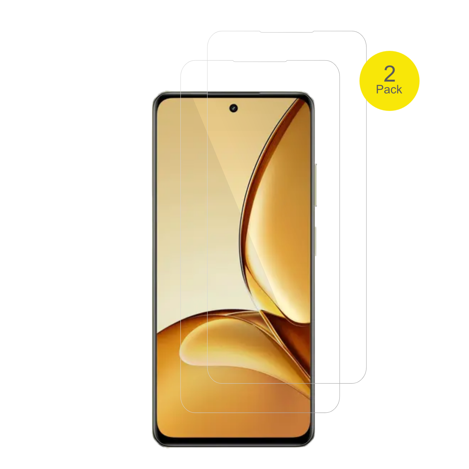 RealmeNarzo 90 5G mit aufgebrachter dipos Displayschutzfolie, glasklare Darstellung ohne Einschränkungen