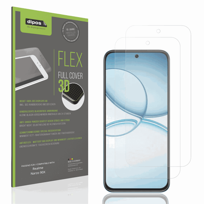 Matte Displayschutzfolie von dipos passend für Realme Narzo 90X, 100% Displayabdeckung und blasenfreie Montage