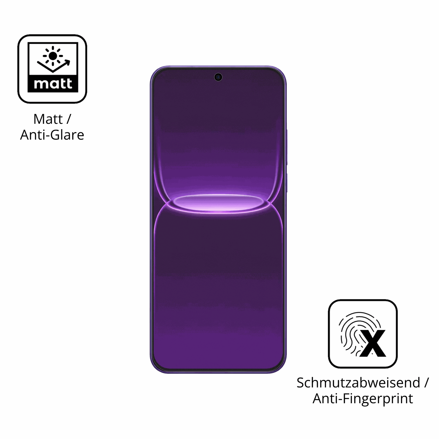 Dünne und entspiegelnde Folie passend zugeschnitten für Realme Neo8