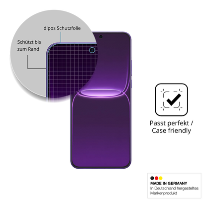 Schutzglasfolie mit optimaler Passform, zur Verwendung mit Hüllen geeignet
