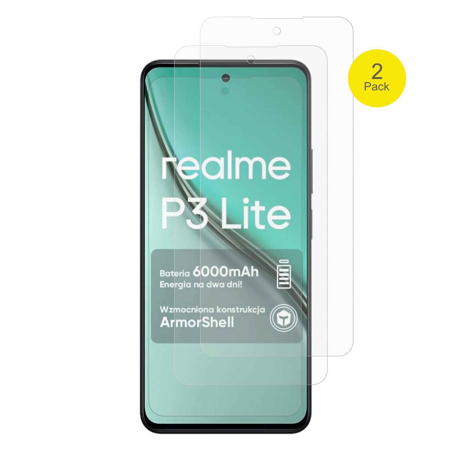 2x Full Cover Schutzfolie matt für Realme P3 Lite 4G