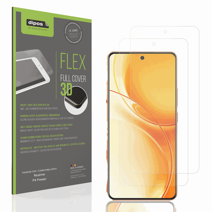 Matte Displayschutzfolie von dipos passend für Realme P4 Power, 100% Displayabdeckung und blasenfreie Montage