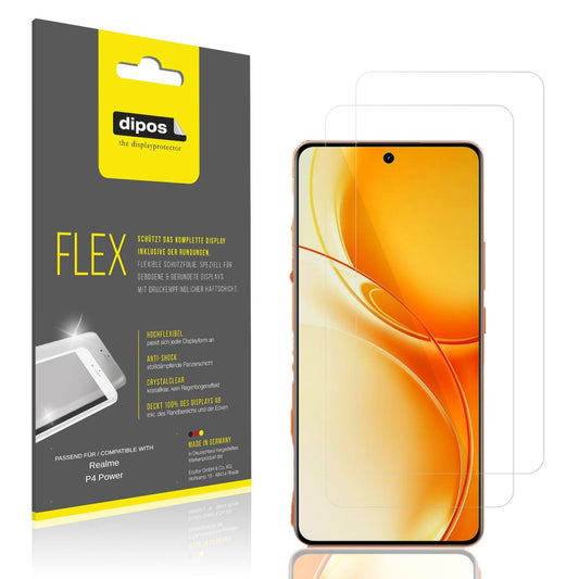 Klare Displayschutzfolie von dipos passend für Realme P4 Power, 100% Displayabdeckung und blasenfreie Montage