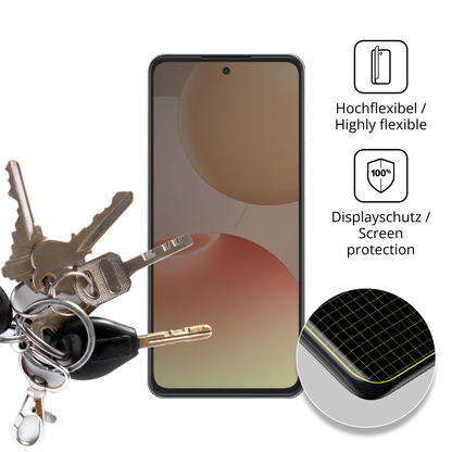 dipos Displayschutz für Realme P4x 5G, mit Blickschutzfilter und perfekter Passform auch für die Rundungen
