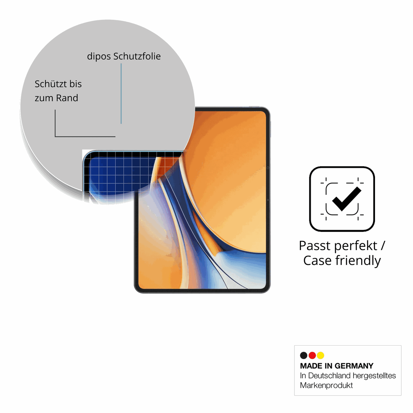 2x Screen Protector for Realme Pad 3 11.6 Zoll matte Flexible Glass 9H dipos
