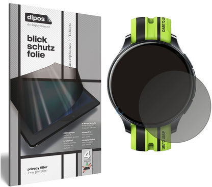 Blickschutzfolie von dipos passend für Realme Watch T1, präziser Zuschnitt und blasenfrei montiert